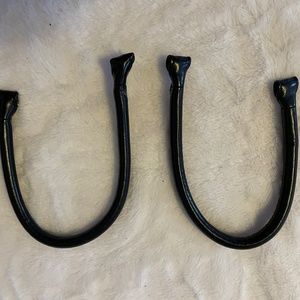 Miche Black patent rolled straps 16 inches